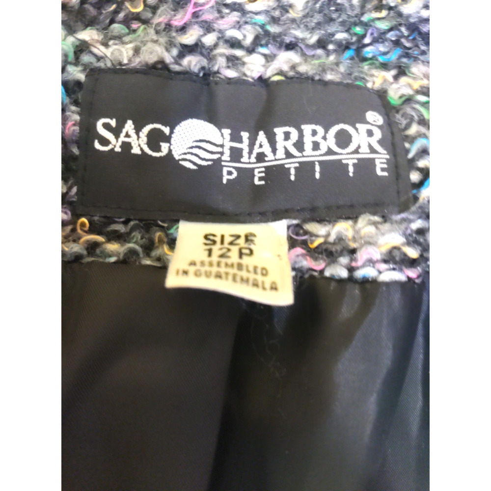 Sag Harbor Women's Jacket Size 12 Petite Vintage Fuzzy Career Business - Picture 6 of 10